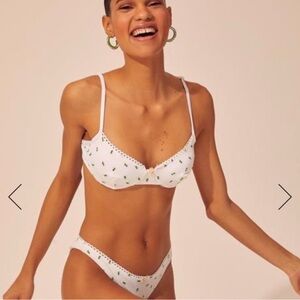 BNWT SET Solid & Striped Daphne Bikini, Sz Small